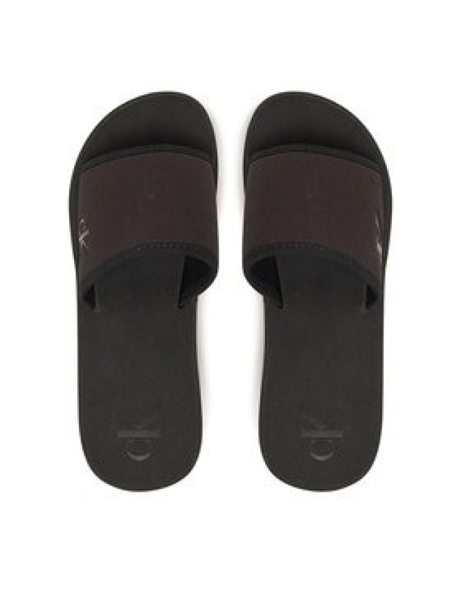 Calvin Klein Jeans Klapki Beach Wedge Slide Canvas YW0YW01725 Czarny