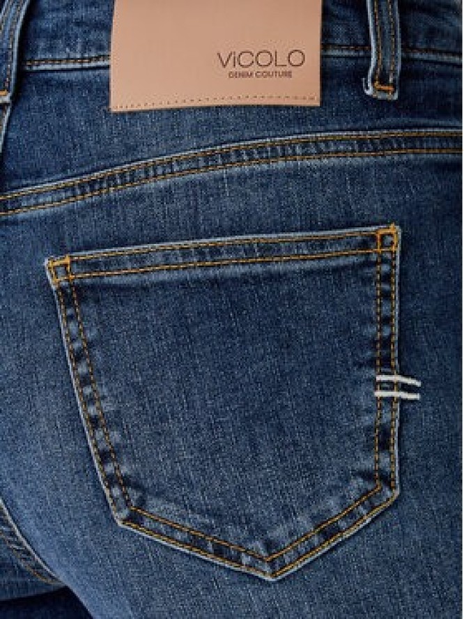 ViCOLO Jeansy DF5076 Niebieski Wide Leg