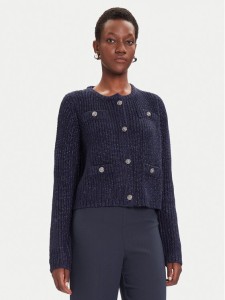 Liu Jo Kardigan MF5235 MA88A Granatowy Regular Fit