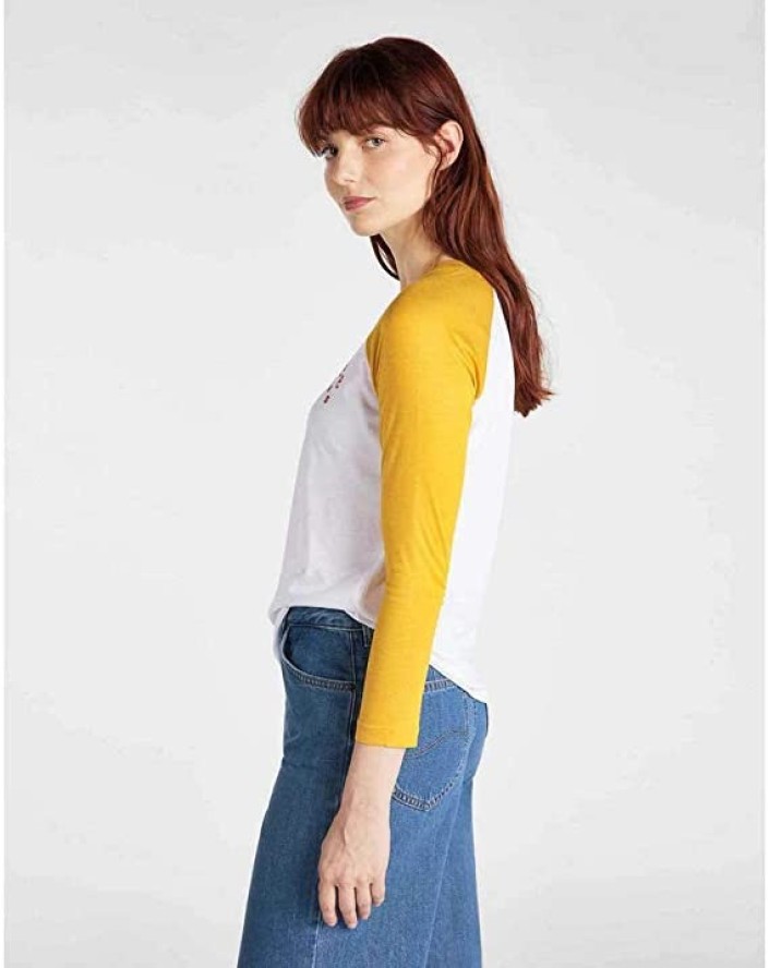 LEE REGLAN RINGER TEE DAMSKI LONGSLEEVE SLIM FIT GOLDEN YELLOW L41NWMNF 112109105