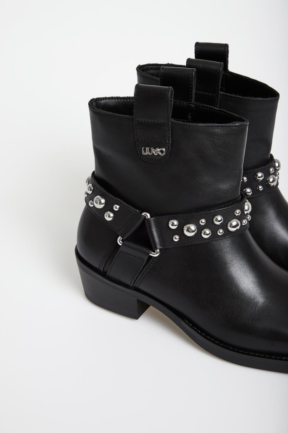 Botki damskie skórzane biker LIU JO