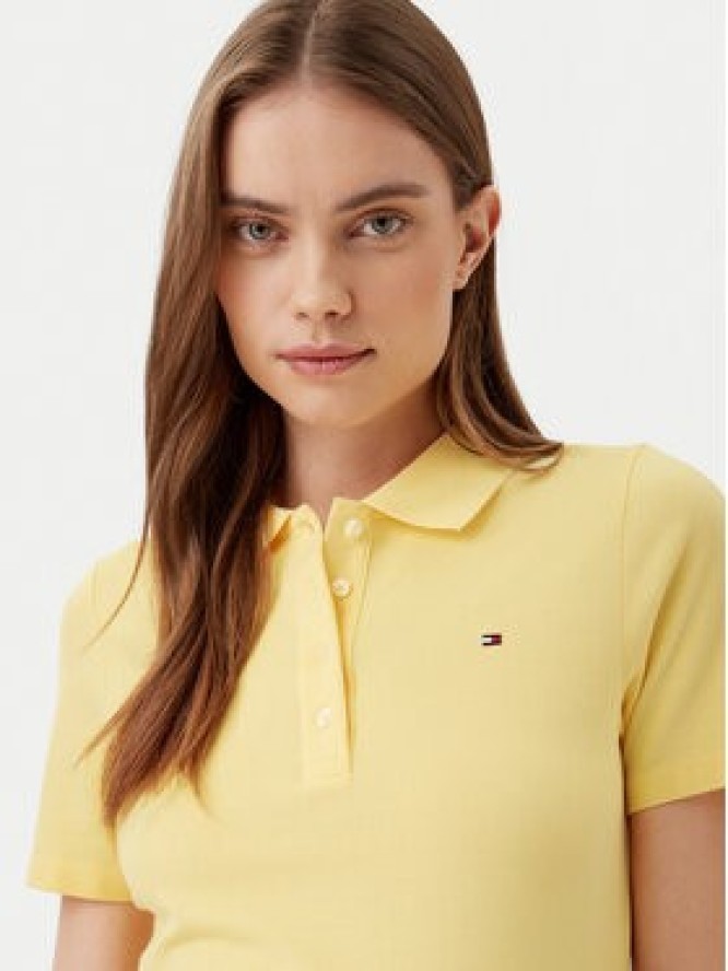 Tommy Hilfiger Polo 1985 WW0WW43225 Żółty Slim Fit