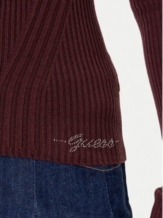 Guess Kardigan W5BR16 Z3OW2 Bordowy Slim Fit
