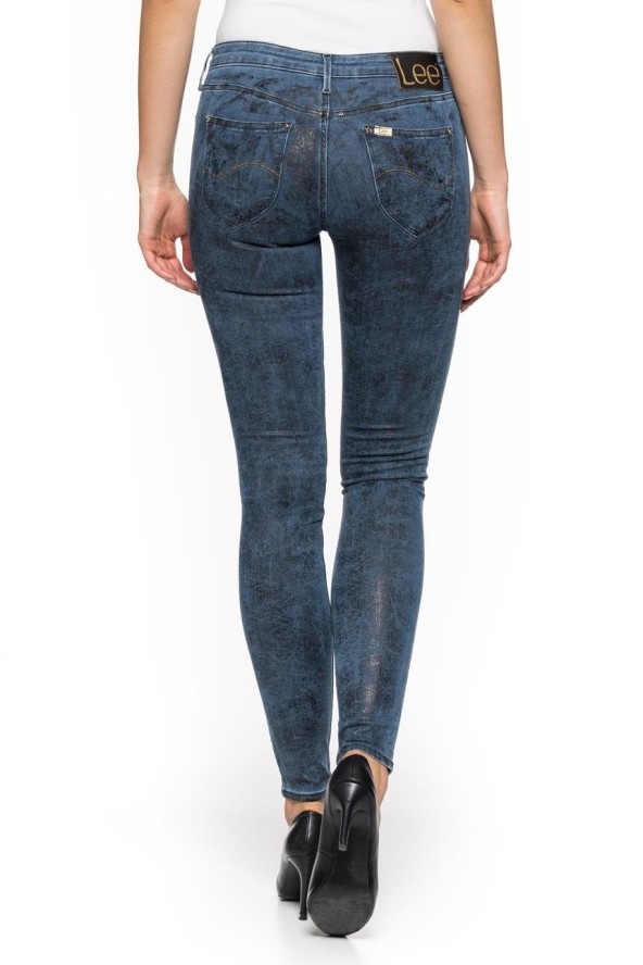 SPODNIE DAMSKIE LEE SKIN TO SKIN BLACK FOIL L528WSSY