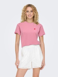 JDY Koszulka w kolorze jasnoróżowym rozmiar: XS