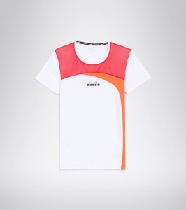 Koszulka do tenisa z krótkim rekawem damska Diadora L. SS T-SHIRT optical white
