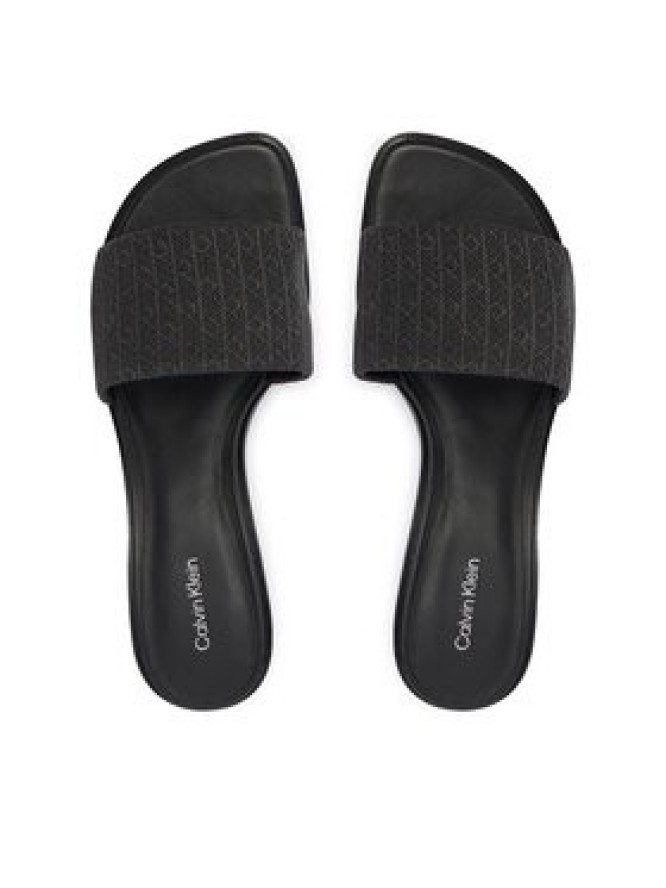 Calvin Klein Klapki Block Heel Sandal Aop HW0HW03016 Czarny