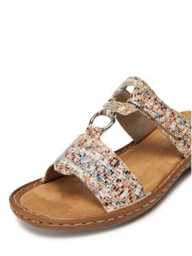 Rieker Klapki 608A0-93 Kolorowy