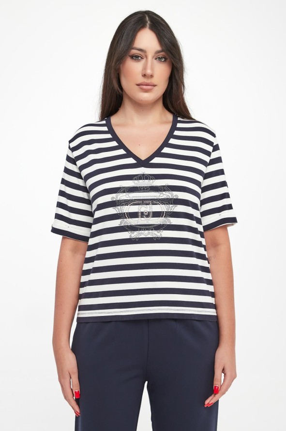 T-shirt damski w paski LIU JO