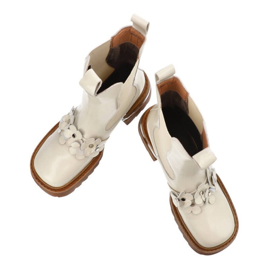 Białe Botki Tuffoni Stylowe Buty Damskie