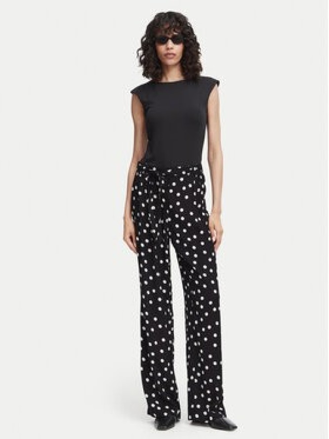 Vero Moda Spodnie materiałowe Elisa 10347961 Czarny Loose Fit