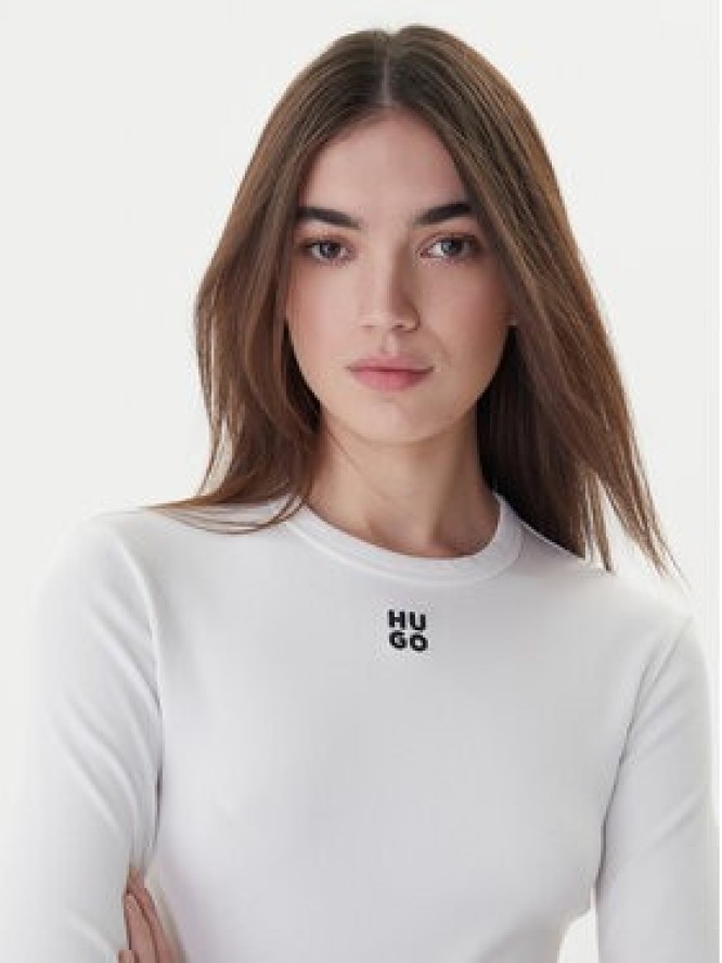 Hugo Bluzka Dafilomena_3 50518378 Biały Slim Fit