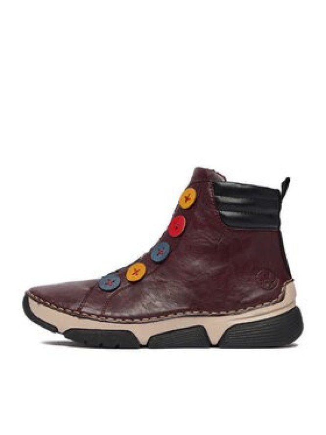Rieker Botki CEO-45977-30 Bordowy