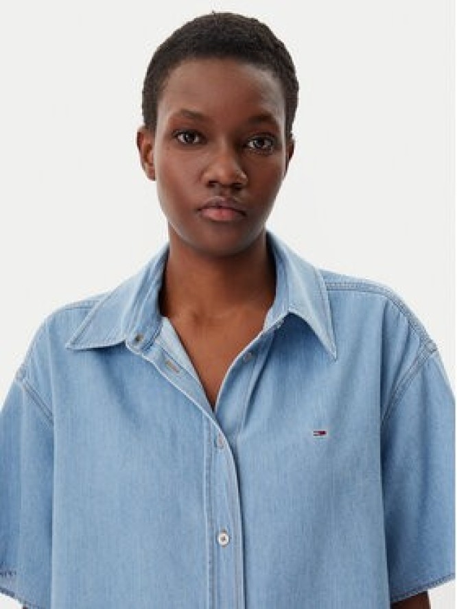 Tommy Jeans Sukienka jeansowa DW0DW20112 Niebieski Relaxed Fit