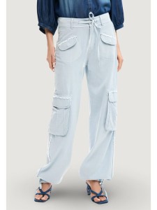 Desigual Spodnie materiałowe 26SWPW25 Niebieski Regular Fit