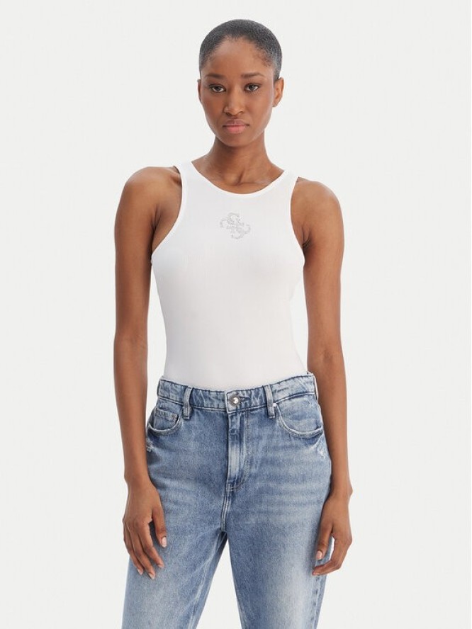 Guess Top W6RP39 KD092 Biały Regular Fit