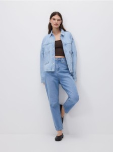 Jeansy mom fit - niebieski
