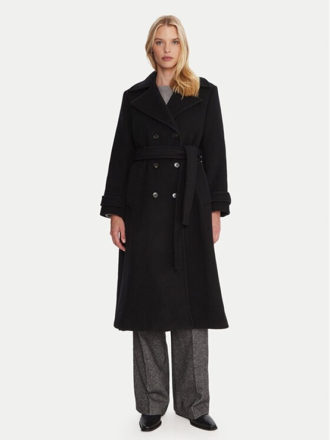 Marella Płaszcz wełniany Balcone 2523016112 Czarny Regular Fit