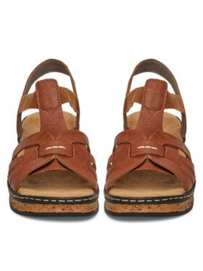 Rieker Sandały 62918-22 Brązowy