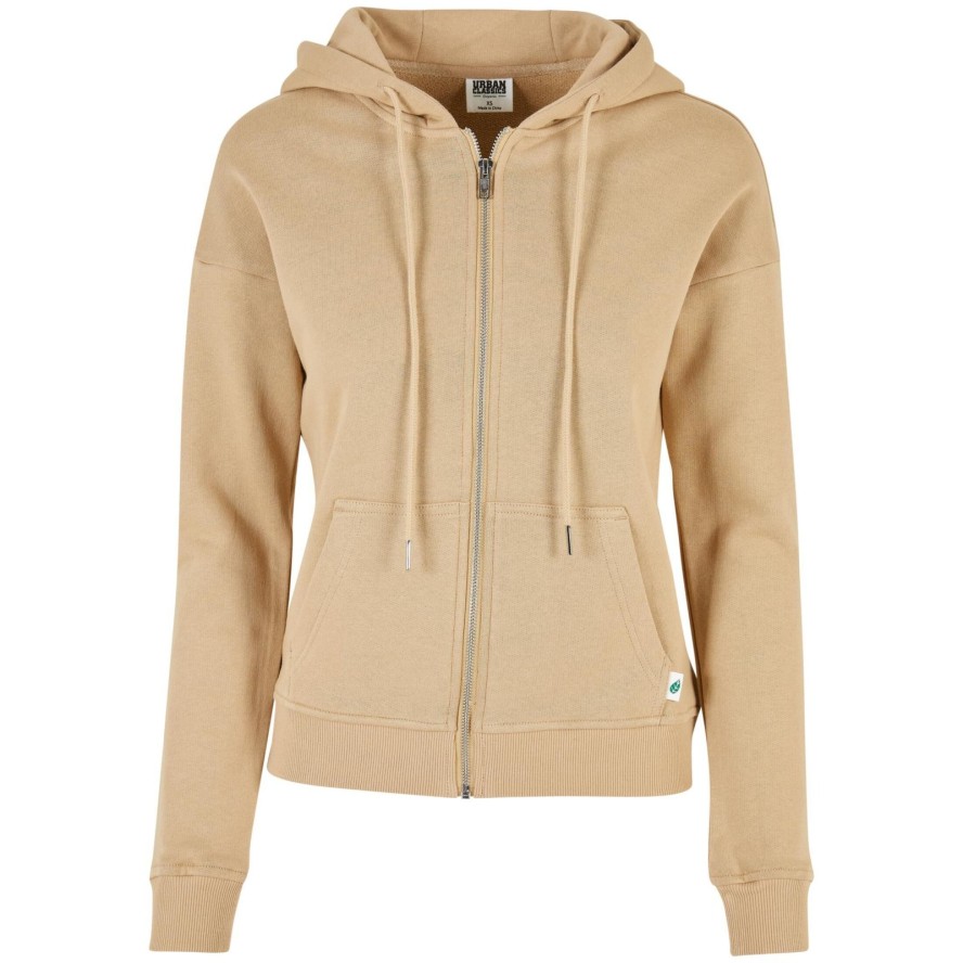 Sweat damska bluza z kapturem zapinana na zamek Urban Classics Organic Terry
