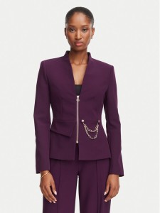 Rinascimento Marynarka CFC0130160003 Bordowy Slim Fit