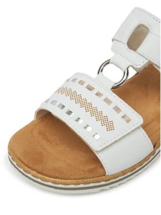 Rieker Klapki V0636-80 Biały