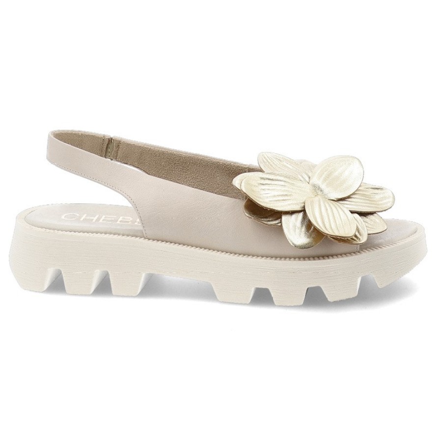 Beżowe Sandały Chebello Wygodne Obuwie Damskie