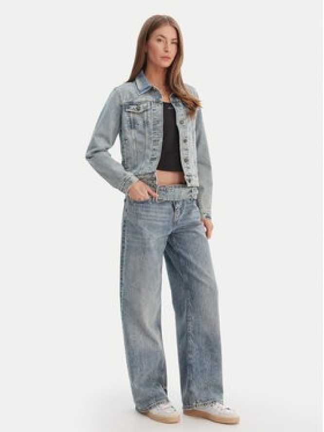 Guess Jeans Kurtka jeansowa W6RN55 D5M4I Niebieski Regular Fit