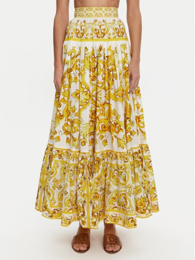 Dolce&Gabbana Spódnica maxi F4CX0T HH5A5 Żółty Regular Fit