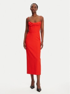 Bardot Sukienka koktajlowa Martini 58535DB Czerwony Slim Fit