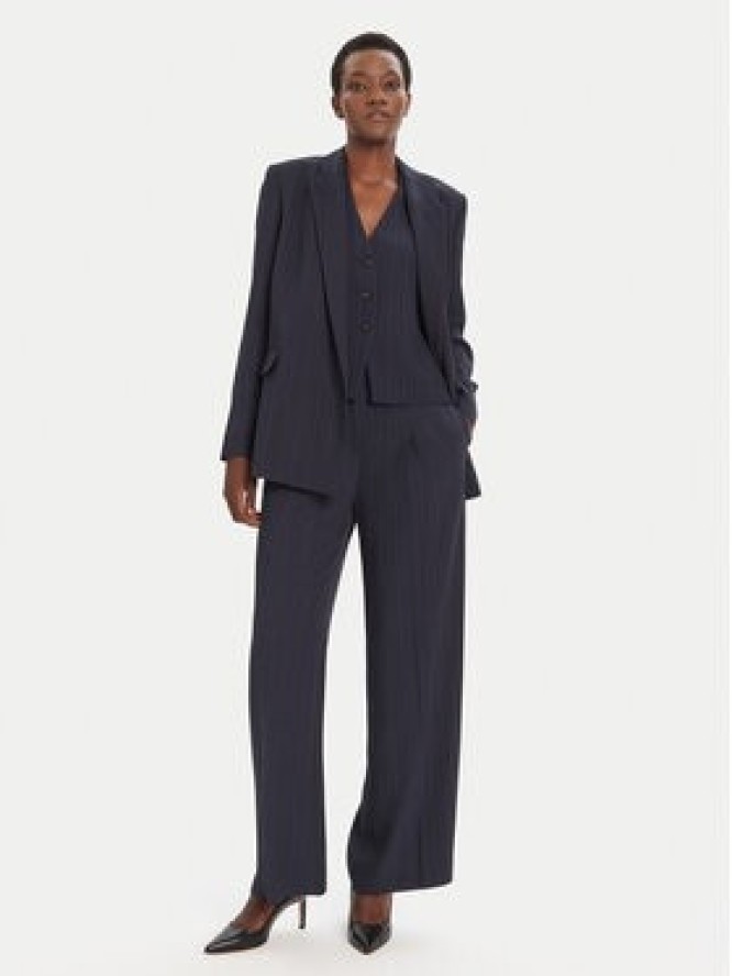 BOSS Spodnie palazzo Tiana4 50548479 Granatowy Regular Fit