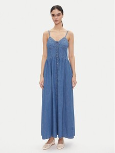 Lee Sukienka jeansowa Corset 112363488 Niebieski Slim Fit