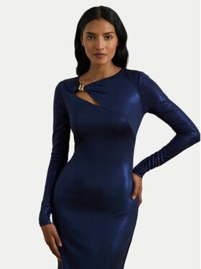LAUREN RALPH LAUREN Sukienka wieczorowa 253P03589003 Granatowy Slim Fit