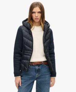 Kurtka hybrydowa z kapturem Storm Knit od SUPERDRY
