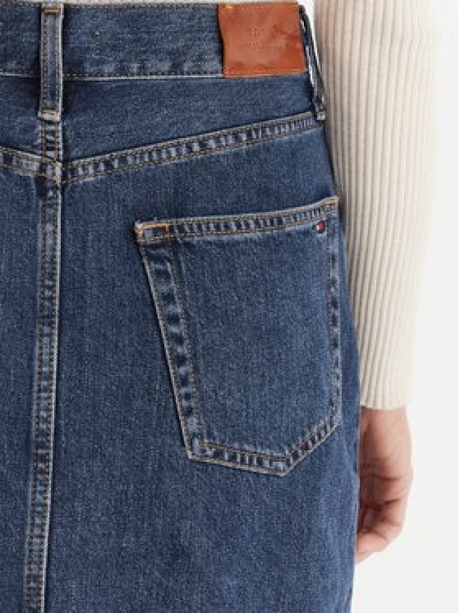 Tommy Hilfiger Spódnica jeansowa WW0WW45666 Granatowy Straight Fit