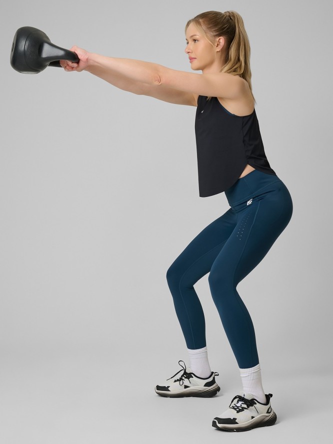 4F Top treningowy szybkoschnący damski - czarny S