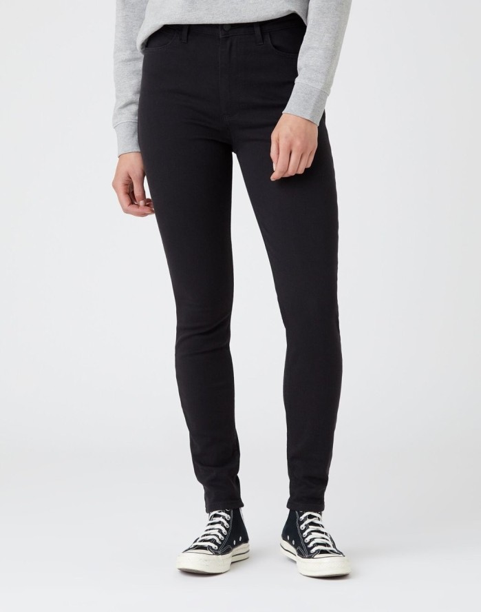 WRANGLER SKINNY DAMSKIE SPODNIE JEANSOWE JEANSY BLACK W20KB840N 112141243
