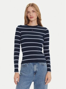 Tommy Jeans Bluzka Essential DW0DW17387 Granatowy Slim Fit