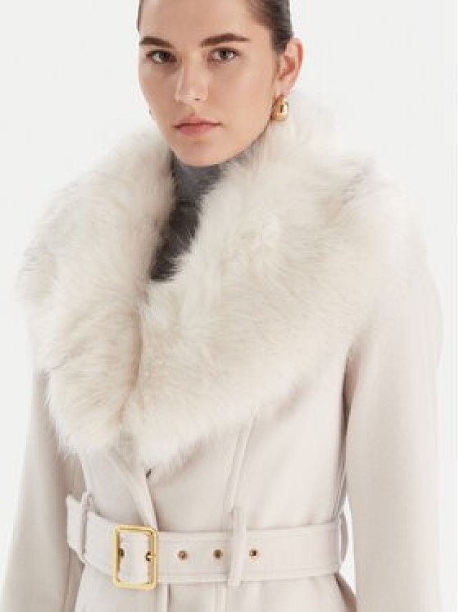 Marciano Guess Płaszcz wełniany 5BGL26 1799Z Écru Regular Fit