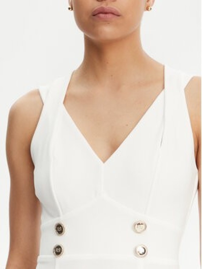 Rinascimento Sukienka koktajlowa CFC0019924002 Biały Regular Fit