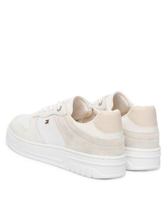 Tommy Hilfiger Sneakersy Th Sporty Cupsole Tumbled Ltr FW0FW09024 Écru