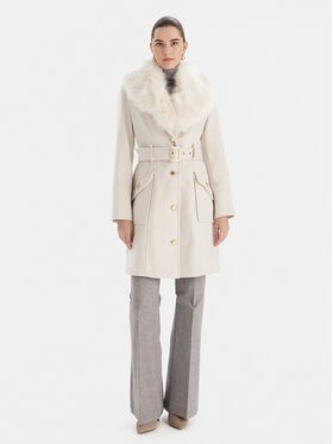 Marciano Guess Płaszcz wełniany 5BGL26 1799Z Écru Regular Fit