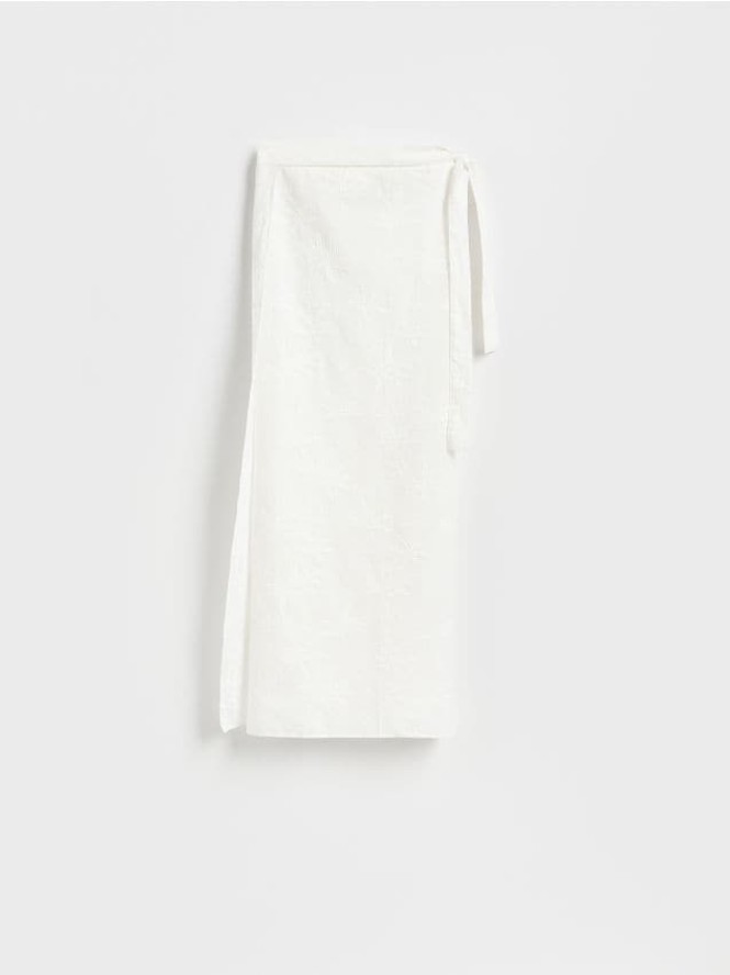 Sarong z wiązaniem - biały