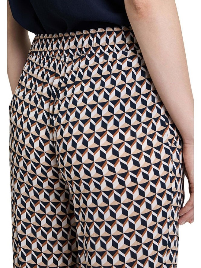 Betty Barclay Spodnie w kolorze granatowo-beżowym rozmiar: 36