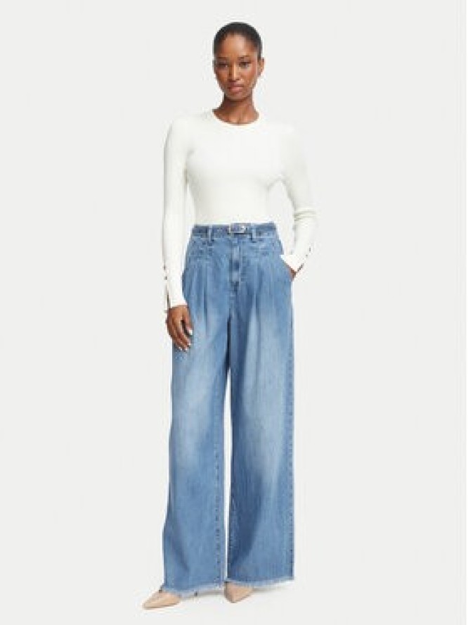 Guess Bluzka W6YR09 Z0948 Kremowy Slim Fit