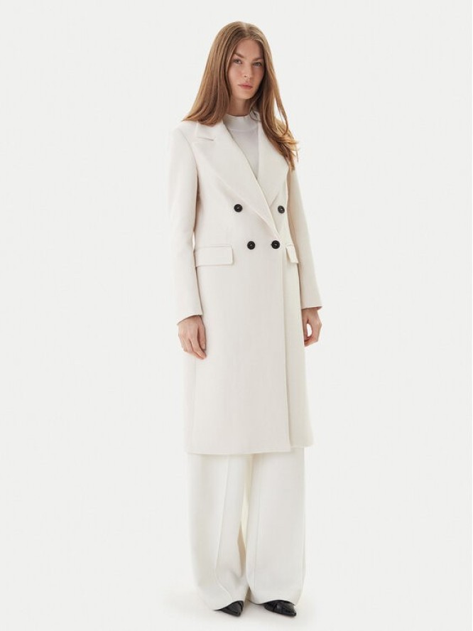 Maryley Płaszcz przejściowy 25IB807/01PA Écru Regular Fit