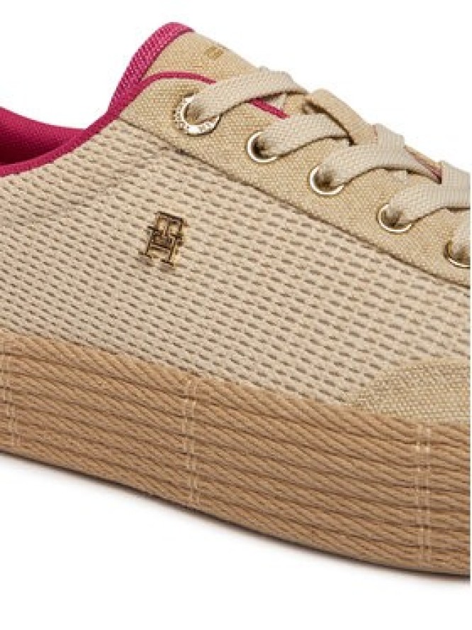 Tommy Hilfiger Espadryle Th Foxing Platform Rope FW0FW09173 Beżowy