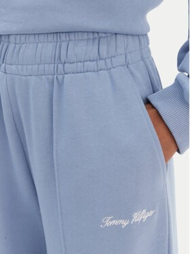 Tommy Hilfiger Spodnie dresowe Script WW0WW48784 Niebieski Relaxed Fit