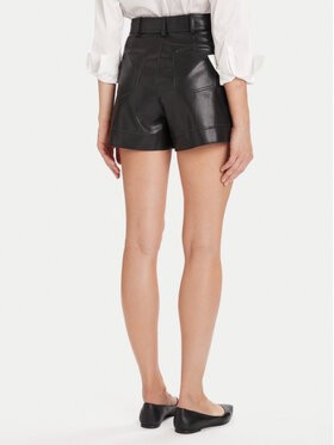 Morgan Szorty z imitacji skóry 242-SHOANE Czarny Slim Fit