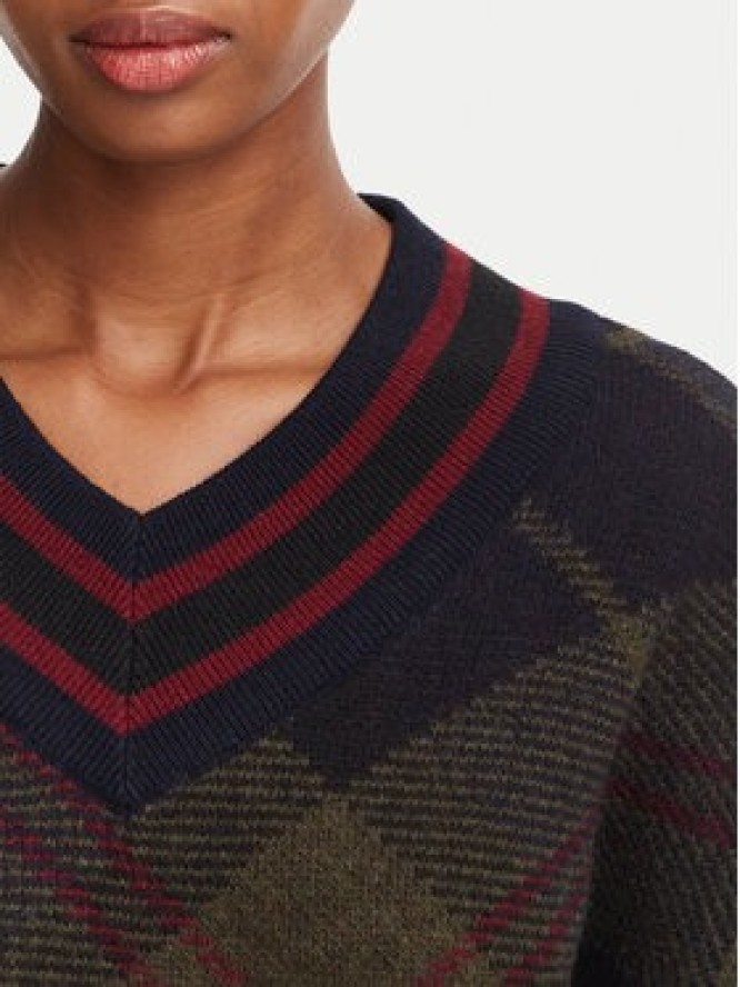 Barbour Sweter Shae LKN1841TN43 Zielony ciemny Relaxed Fit